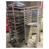 Two Sheet Tray Racks With trays