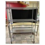 Metro Style Mobile Rack with 4 Shelves