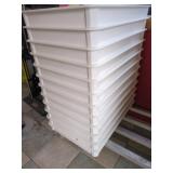 12 Fiberglass Stackable Dough Trays