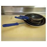 6 Vollrath and Winco Frying Pans