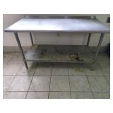 30' x 60' Stainless Steel Prep Table