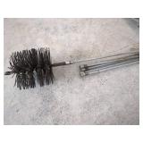 Chimney Sweep Brush and 3 Traffic Cones
