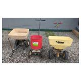 Three Fertilizer Spreaders