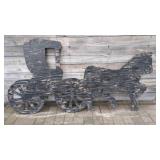Wooden Horse and Carriage Silhouette