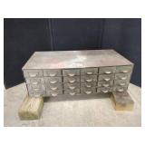 Multi-Drawer Hardware Cabinet With Contents