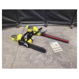 Ryobi 18V Chainsaw and Hedge Trimmer