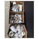 Assorted 3" PVC Pipe Fittings in Boxes