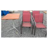 Outdoor Table & 4 Patio Chairs