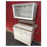 Metal Cabinet With Glass Upper Doors