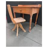 Wooden Writing Desk with Chair