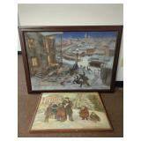 Two Framed Soviet Themed Oil Paintings