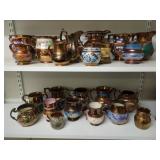 Enameled Copper Lustre Pitchers