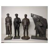 Four Cast Metal Historical Sculptures