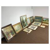 12 Framed Mixed Media Artworks
