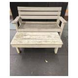 Wooden Bench and Matching Table