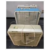 Three Box Fans with Manual Controls