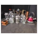 Metal and Glass Kitchenware Lot