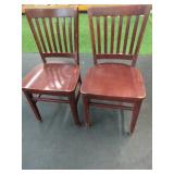 Wooden Slat-Back Chairs