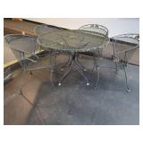Metal Patio Table and Four Chairs