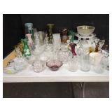 Assorted Clear and Colored Glassware