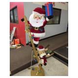 Santa and Reindeer Decoration with Lights