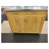 Wood Cabinet With Stainless Steel Top