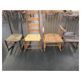 Four Assorted Wooden Rocking Chairs