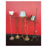 Brass and Iron Floor Lamps