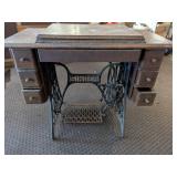 Singer Treadle Sewing Machine, Oak Cabinet