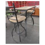 Metal Bistro Set with Tile-Top Table