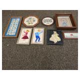 Framed Needlework And Art