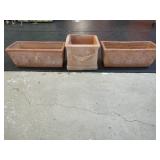 Three Terracotta Planters