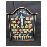 FLAG LANGUAGE SIGNAL DISPLAY BOARD