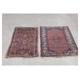 TWO HANDWOVEN ORIENTAL WOOL RUGS