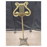 BRASS LYRE FORM ADJUSTABLE MUSIC STAND