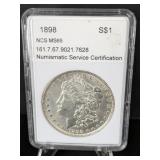 1898 MORGAN SILVER DOLLAR NCS MS65
