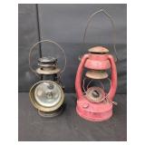 VINTAGE EMBURY NO.2 AND DIETZ LAMPS