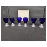 CHASE USA COBALT COCKTAIL GLASSES SET OF 6
