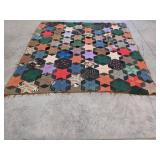 PATCHWORK QUILT 71" X 78" MULTICOLOR COTTON