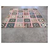 HANDMADE PATCHWORK QUILT COTTON 79 X 83 IN