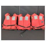 3 SEAGUARD ADULT LIFE JACKETS