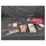 MACHINIST TOOLS WITH CALIPERS MICROMETERS GAUGES