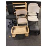 OFFICE CHAIRS AND FURNITURE LOT