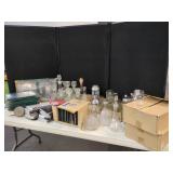 ASSORTED BARWARE AND DECANTER