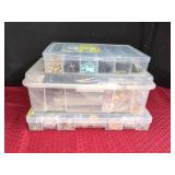 LARGE LOT ASSORTED COSTUME JEWELRY BOXES