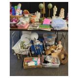 LARGE CRAFT SUPPLIES LOT WITH FOLDING TABLE