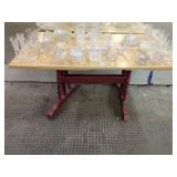 ASSORTED GLASS STEMWARE AND SERVING PIECES