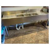 KROWNE STAINLESS THREE-COMPARTMENT SINK