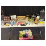 BARWARE, GLASSWARE, ICE BUCKETS, AND VASES