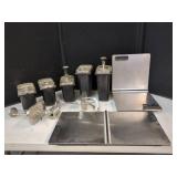 STAINLESS STEEL PUMP DISPENSERS AND HOLDERS